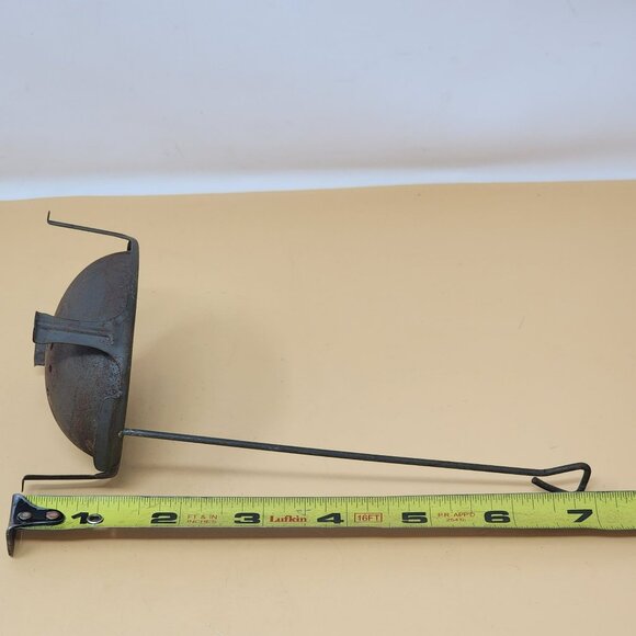 Vintage Footed Metal Egg Poacher Stand Long Lift Rod Farmhouse Rustic Kitchen - Picture 9 of 9